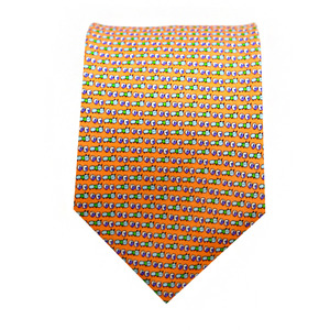[젠틀안트 명품 넥타이]오렌지개미패턴수동 실크넥타이(넥타이폭8.5cm)CT-200