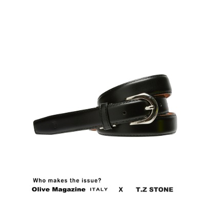 [ITALY SERIES]티지스톤-TZ1D501BK클래식 프리미엄 이태리 카프블랙 여자벨트(사이즈:20-38인치 / 벨트 폭:2.5cm)
